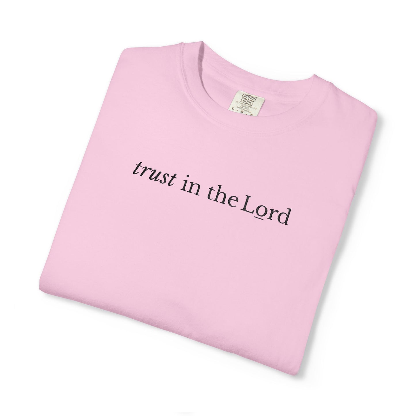 TRUST IN THE LORD - EMBROIDERED Inspirational Garment-Dyed T-Shirt