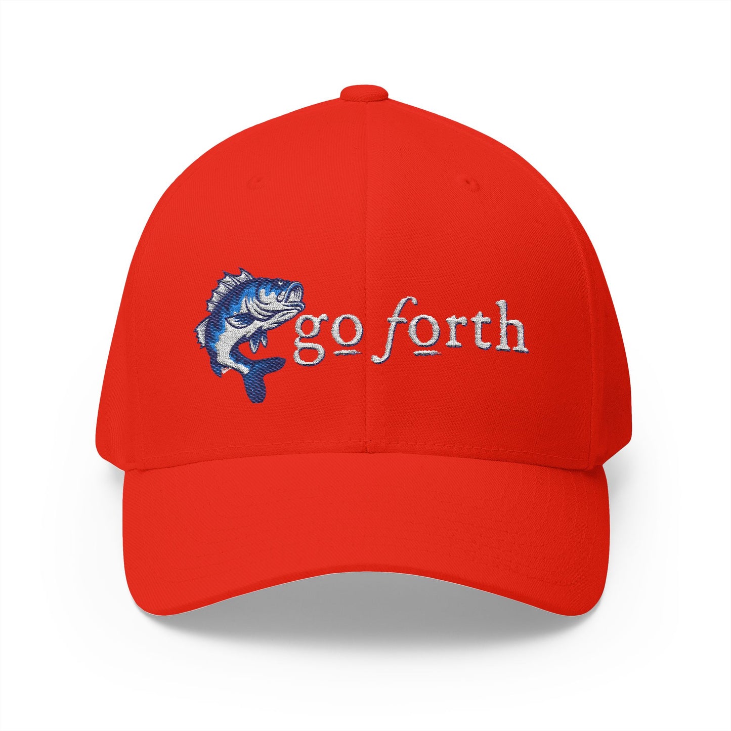 Go Forth, Outdoor Hat, Embroidered Fishing Cap -