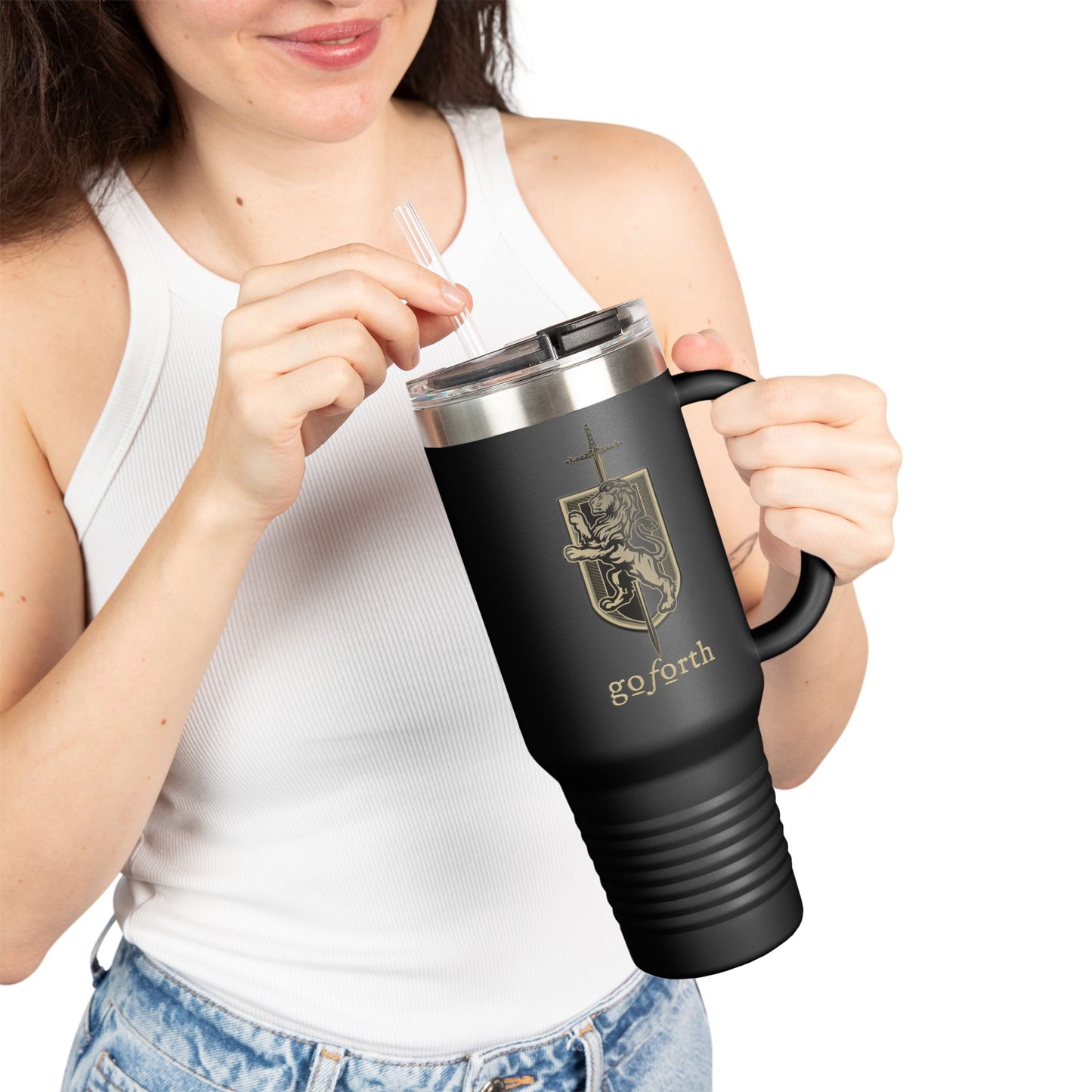 FEAR NOT - I AM THY SHIELD Insulated Travel Mug, 40oz