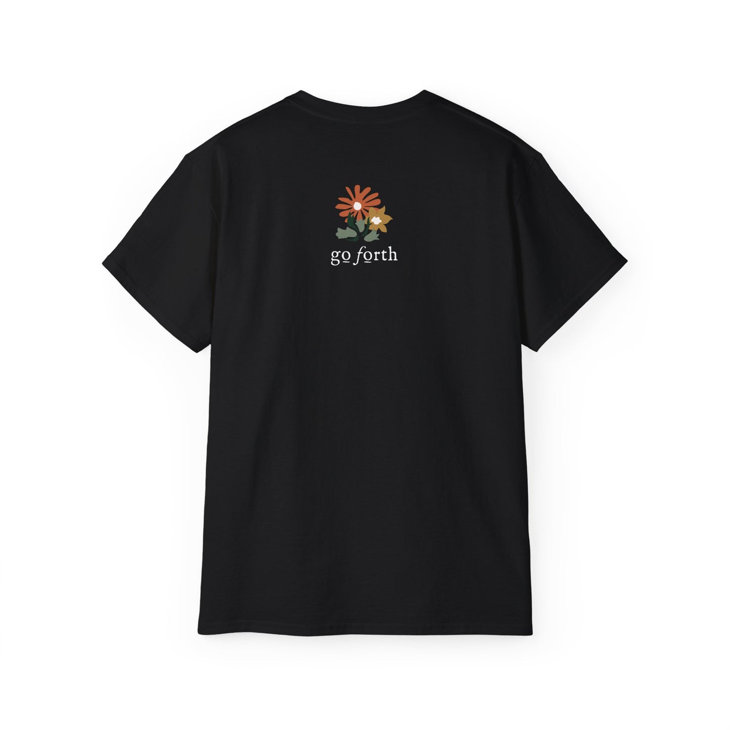 GRATEFUL BLESSED Floral Gratitude Tee, Inspirational Cotton Shirt for Everyday Wear, Grateful, Blessed, Gift Idea for Friends, Spring Fashion