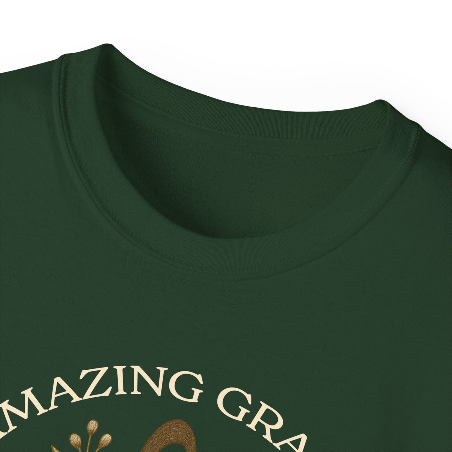AMAZING GRACE HOW SWEET THE SOUND Floral Gratitude Tee, Inspirational Cotton Shirt for Everyday Wear, Grateful, Blessed, Gift Idea for Friends, Spring Fashion
