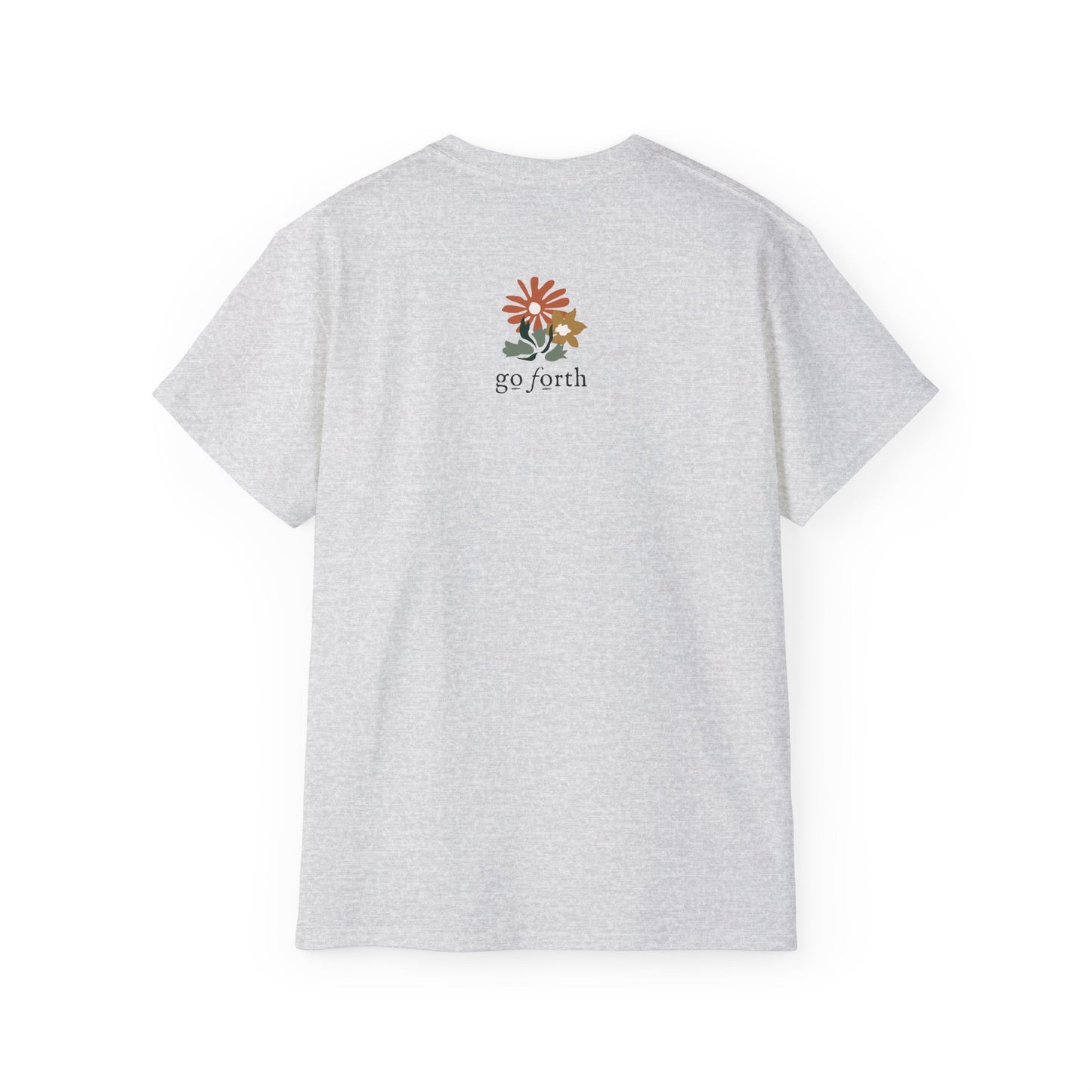 GRATEFUL BLESSED Floral Gratitude Tee, Inspirational Cotton Shirt for Everyday Wear, Grateful, Blessed, Gift Idea for Friends, Spring Fashion