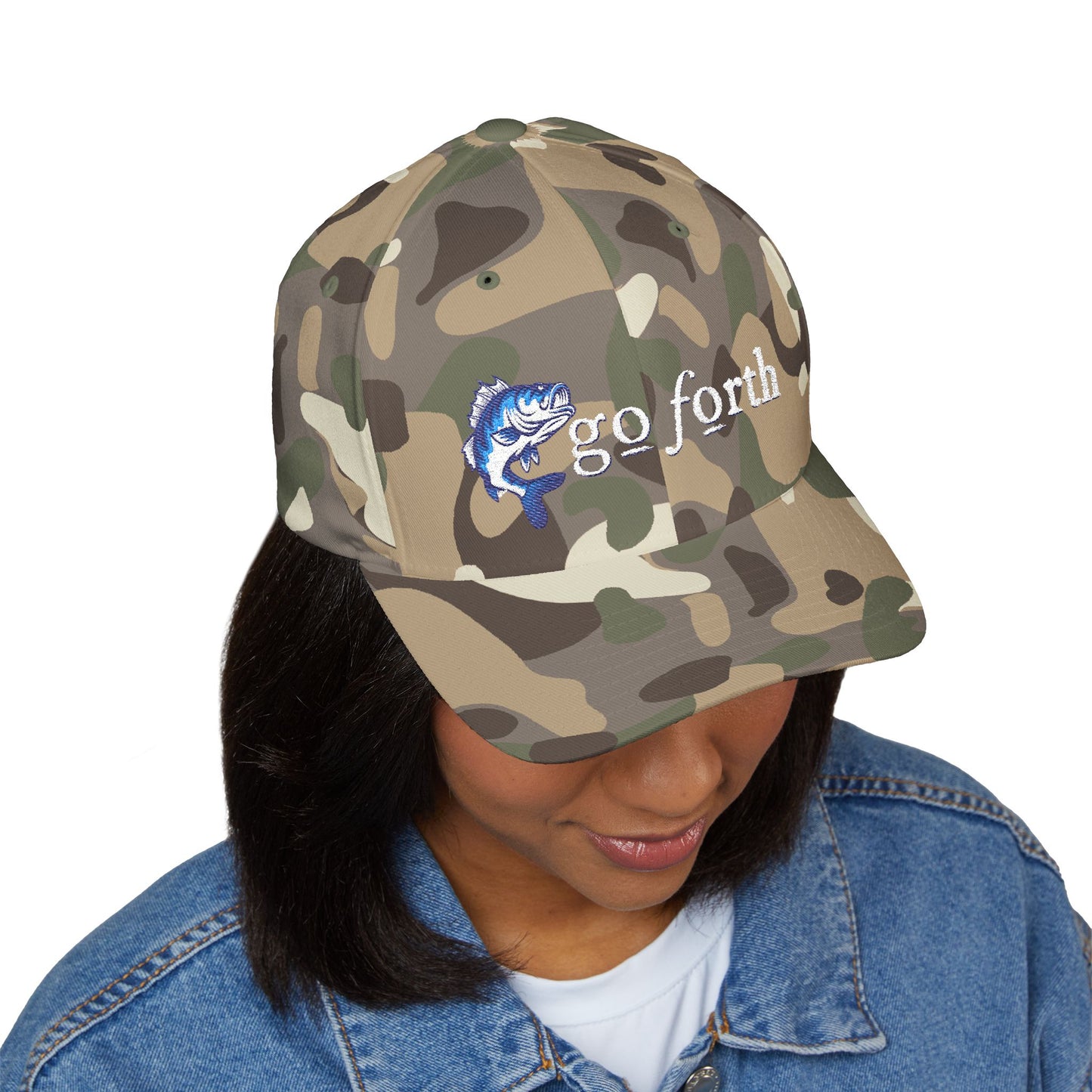 Go Forth, Outdoor Hat, Embroidered Fishing Cap -