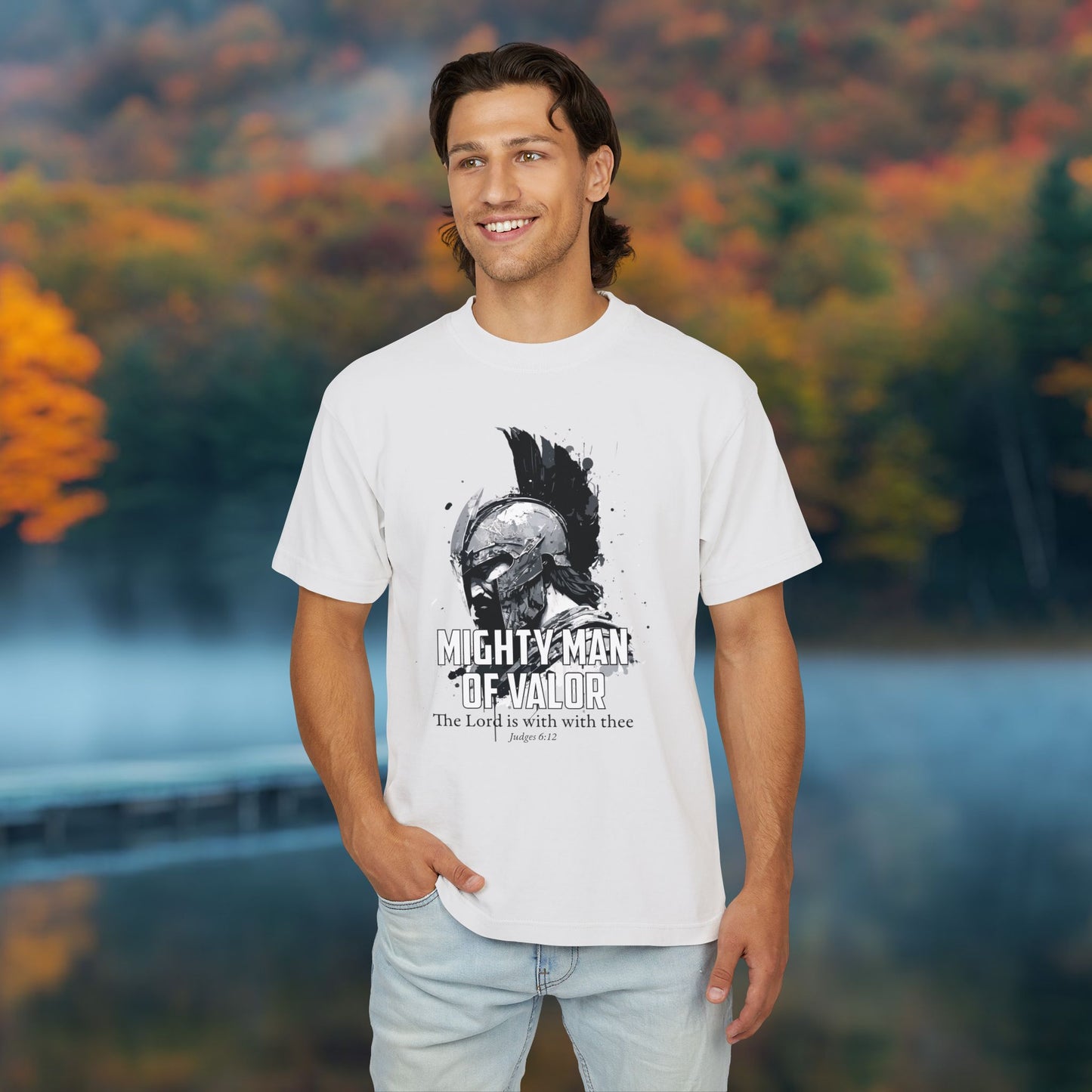 MIGHTY MAN OF VALOR - the Lord is with you. Unisex Urban Heavy Tee