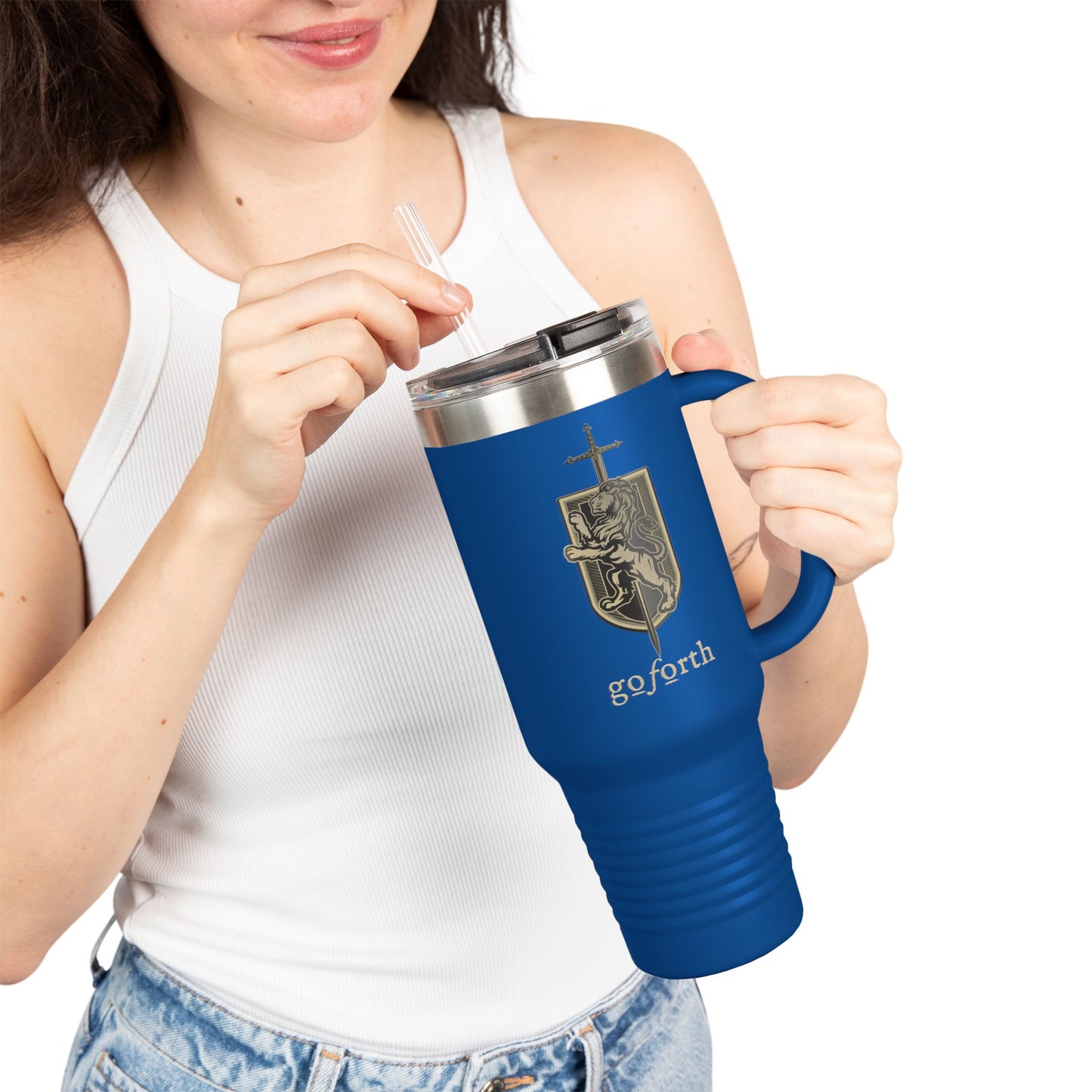 FEAR NOT - I AM THY SHIELD Insulated Travel Mug, 40oz