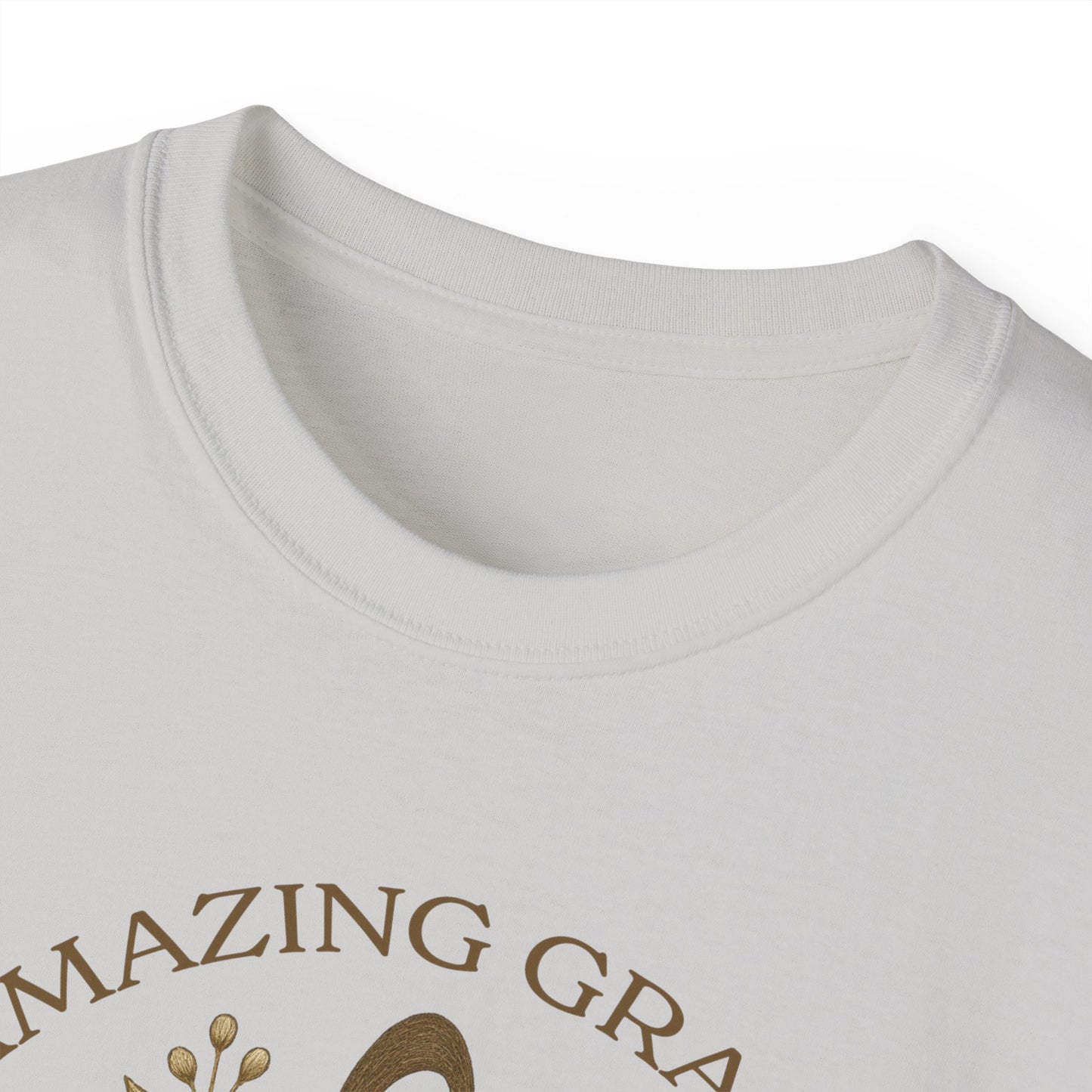 AMAZING GRACE HOW SWEET THE SOUND Floral Gratitude Tee, Inspirational Cotton Shirt for Everyday Wear, Grateful, Blessed, Gift Idea for Friends, Spring Fashion