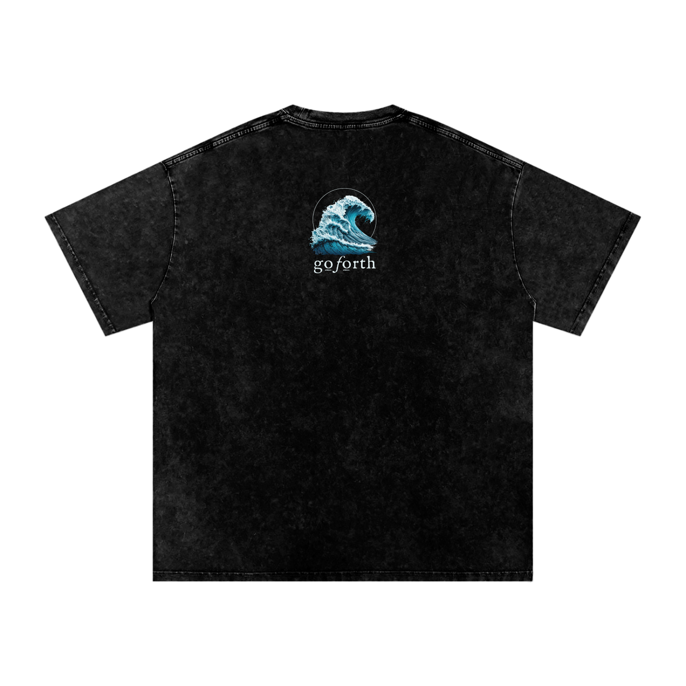 HE IS MIGHTIER THAN THE WAVES Acid Wash Oversize T-Shirt - 250 GSM