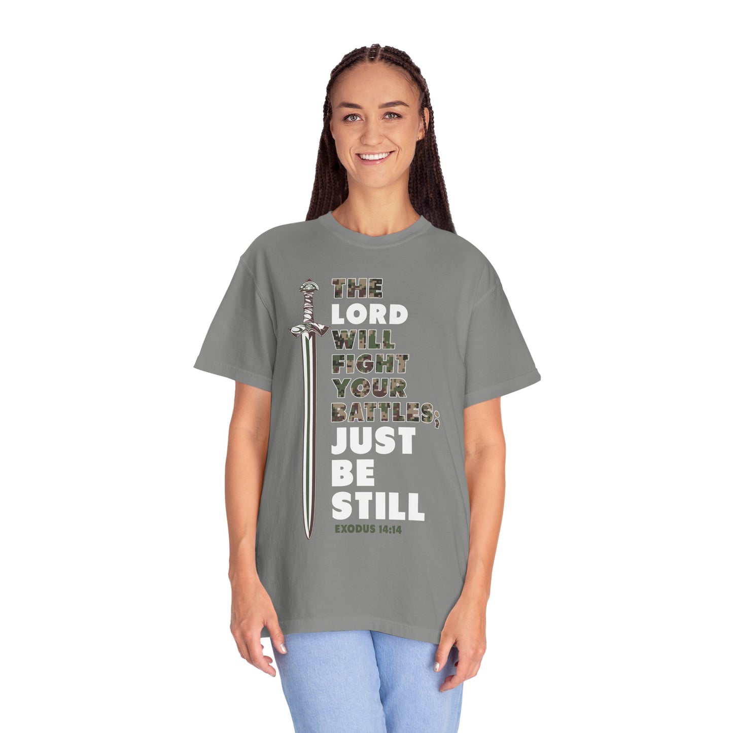 THE LORD WILL FIGHT YOUR BATTLES Oversized Tee