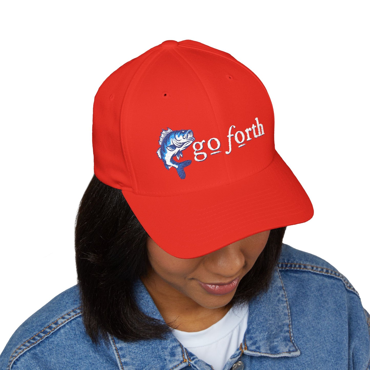 Go Forth, Outdoor Hat, Embroidered Fishing Cap -