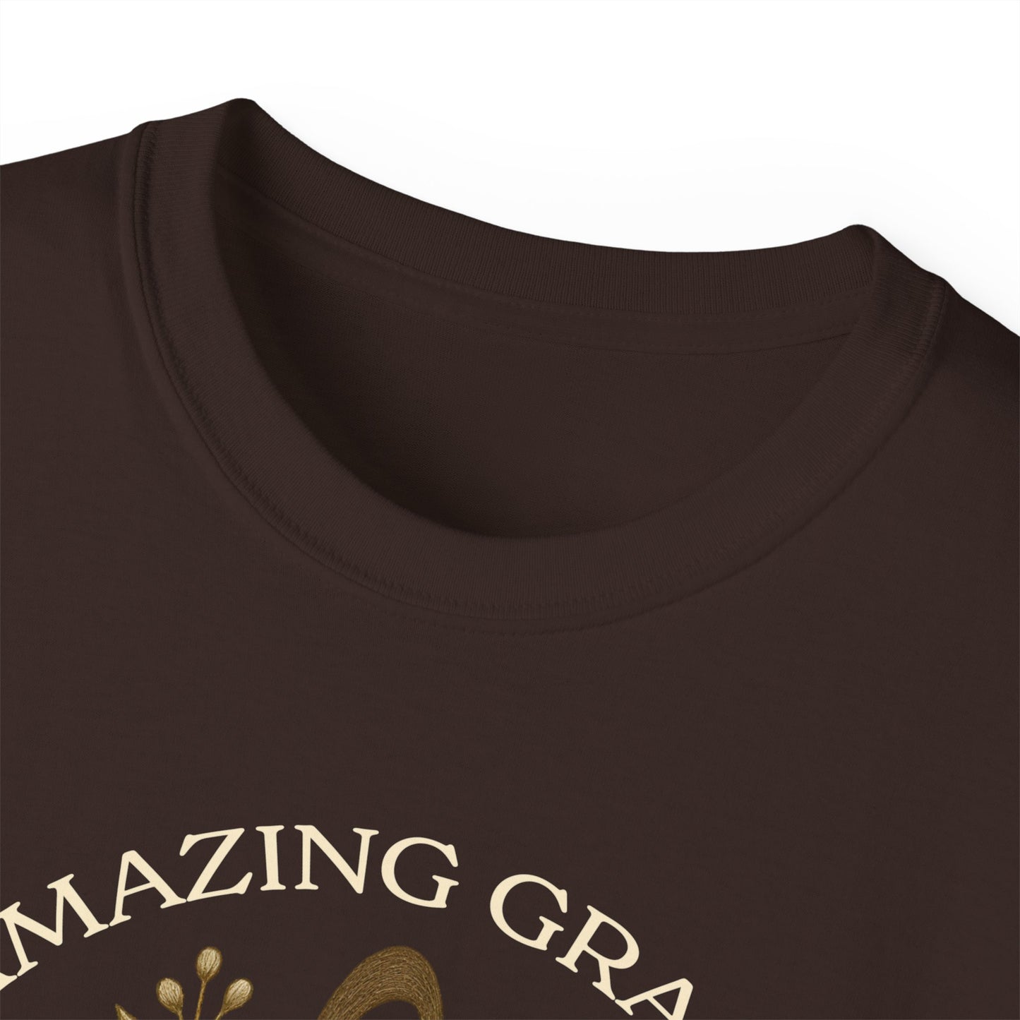 AMAZING GRACE HOW SWEET THE SOUND Floral Gratitude Tee, Inspirational Cotton Shirt for Everyday Wear, Grateful, Blessed, Gift Idea for Friends, Spring Fashion