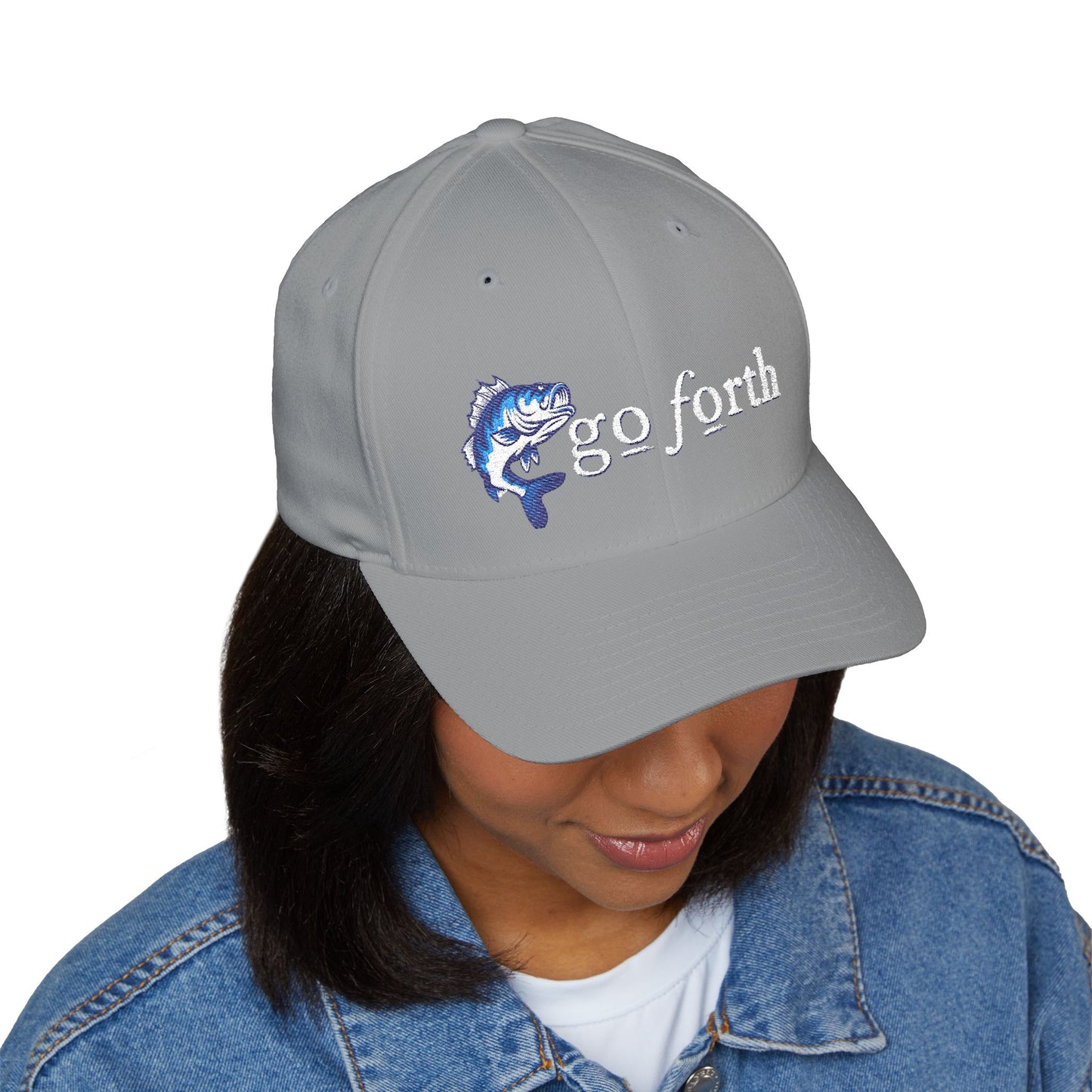 Go Forth, Outdoor Hat, Embroidered Fishing Cap -