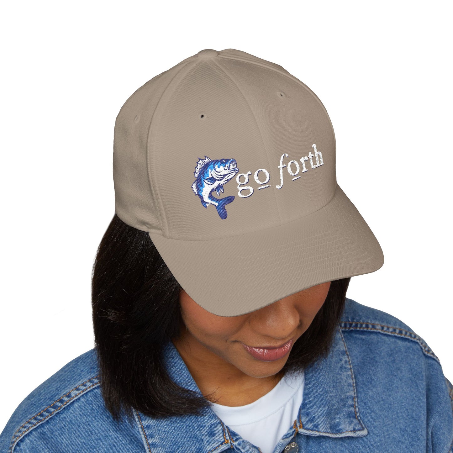 Go Forth, Outdoor Hat, Embroidered Fishing Cap -