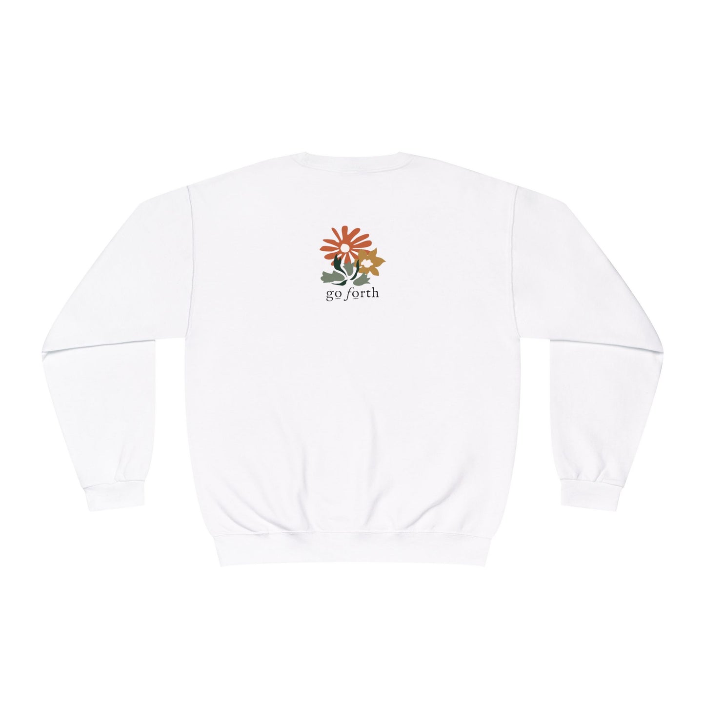 test 4 Grateful & Blessed Floral Crewneck Sweatshirt | Cozy Gift for Friends, Family, Holidays, Casual Wear, Inspirational Sweatshirt