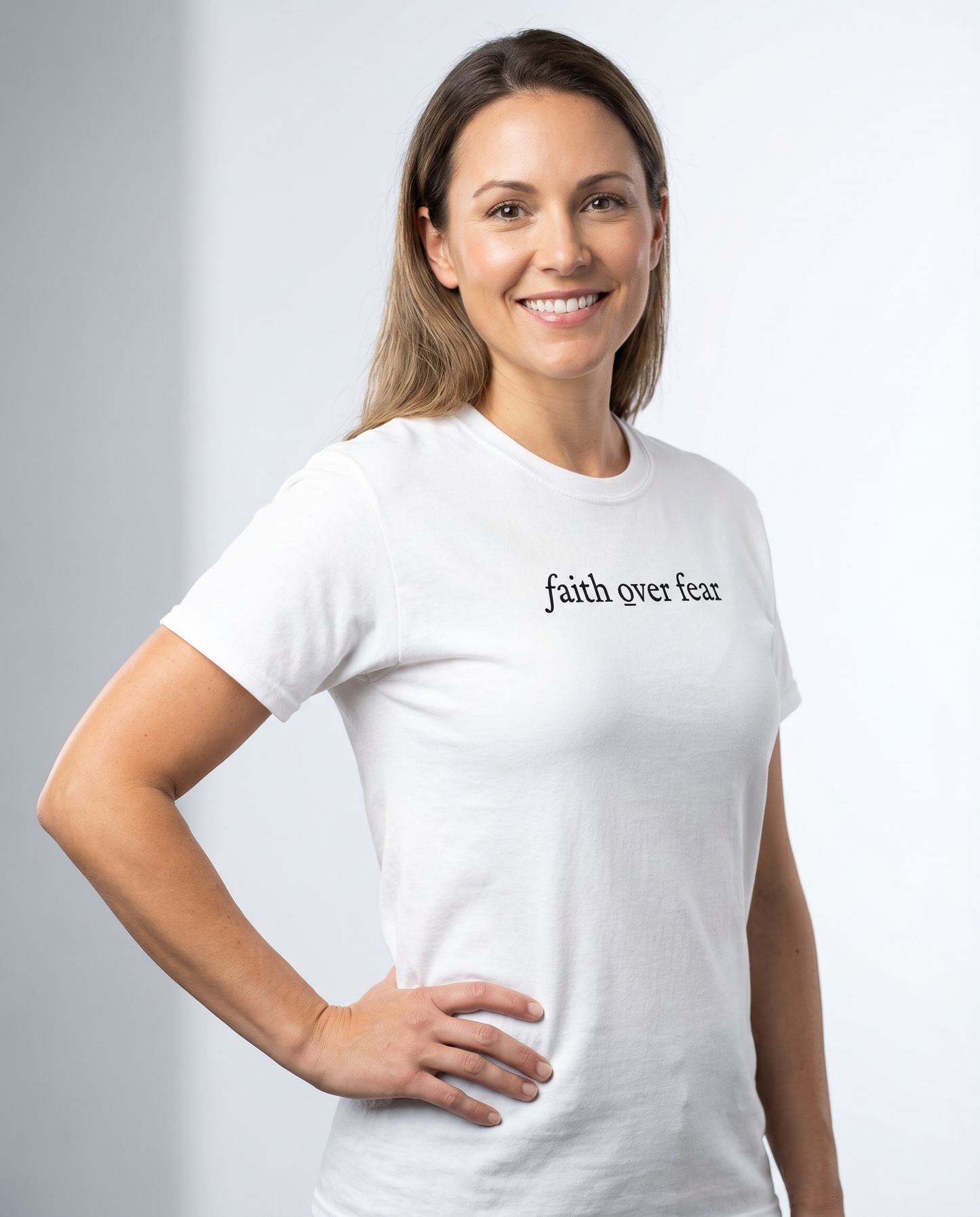 FAITH OVER FEAR TEXT Unisex T-shirt