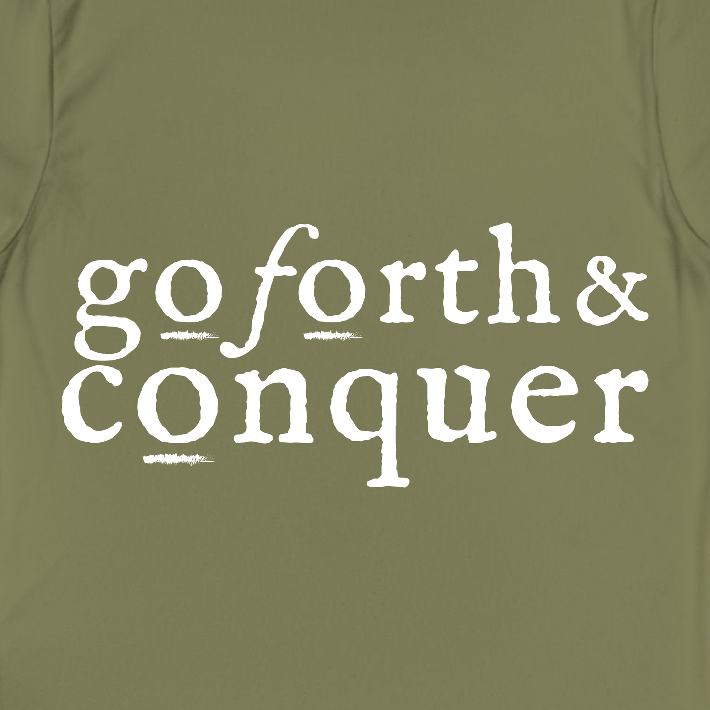 GO FORTH AND CONQUER HORIZ STACKED Unisex Moisture-wicking Lightweight Long Sleeve Tee