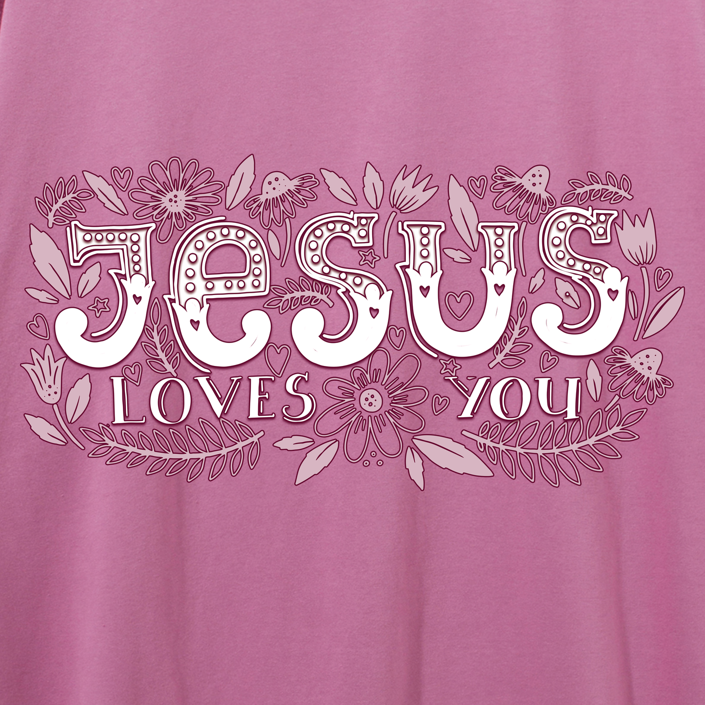 JESUS LOVES YOU Oversize Deep Drop Shoulder Tee