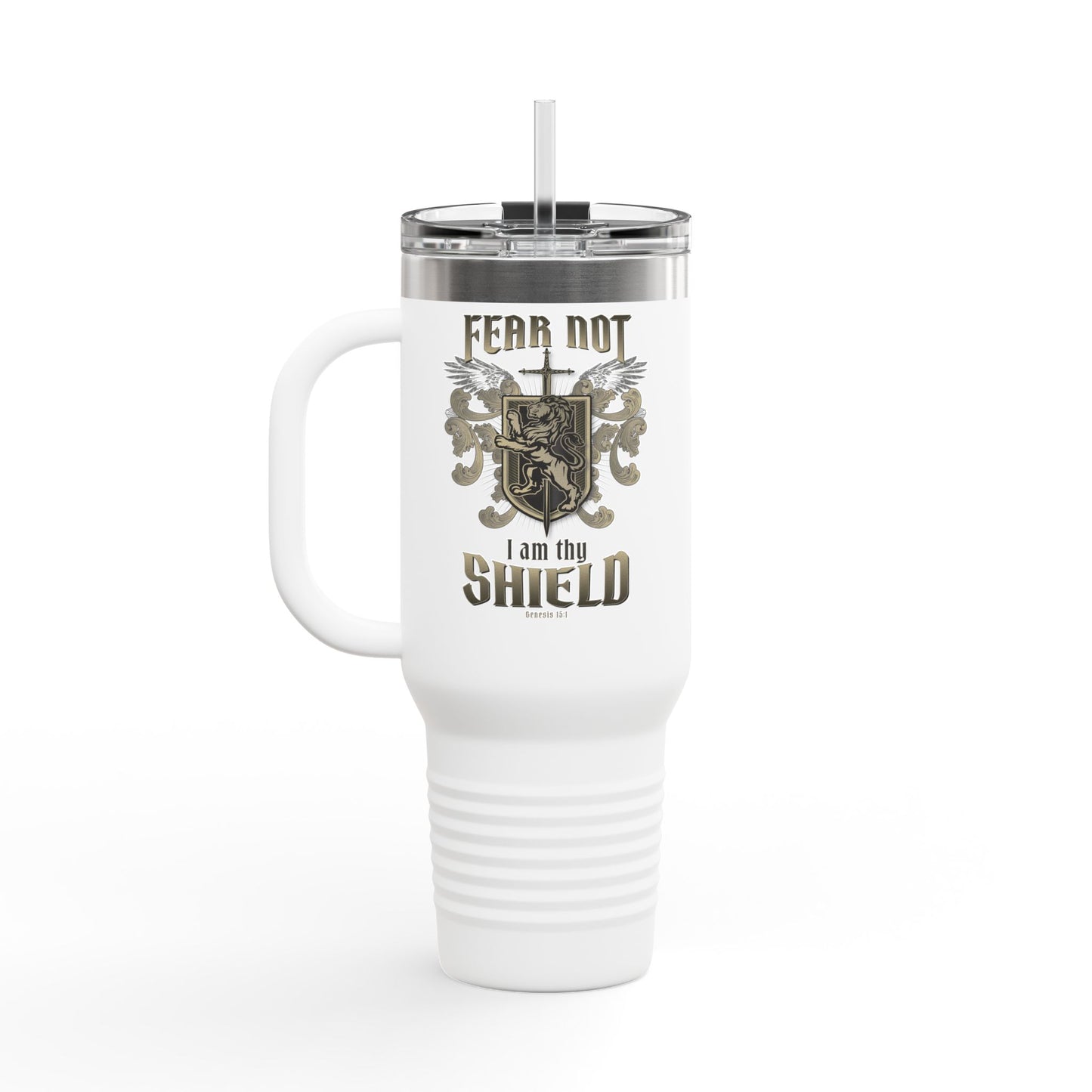 FEAR NOT - I AM THY SHIELD Insulated Travel Mug, 40oz