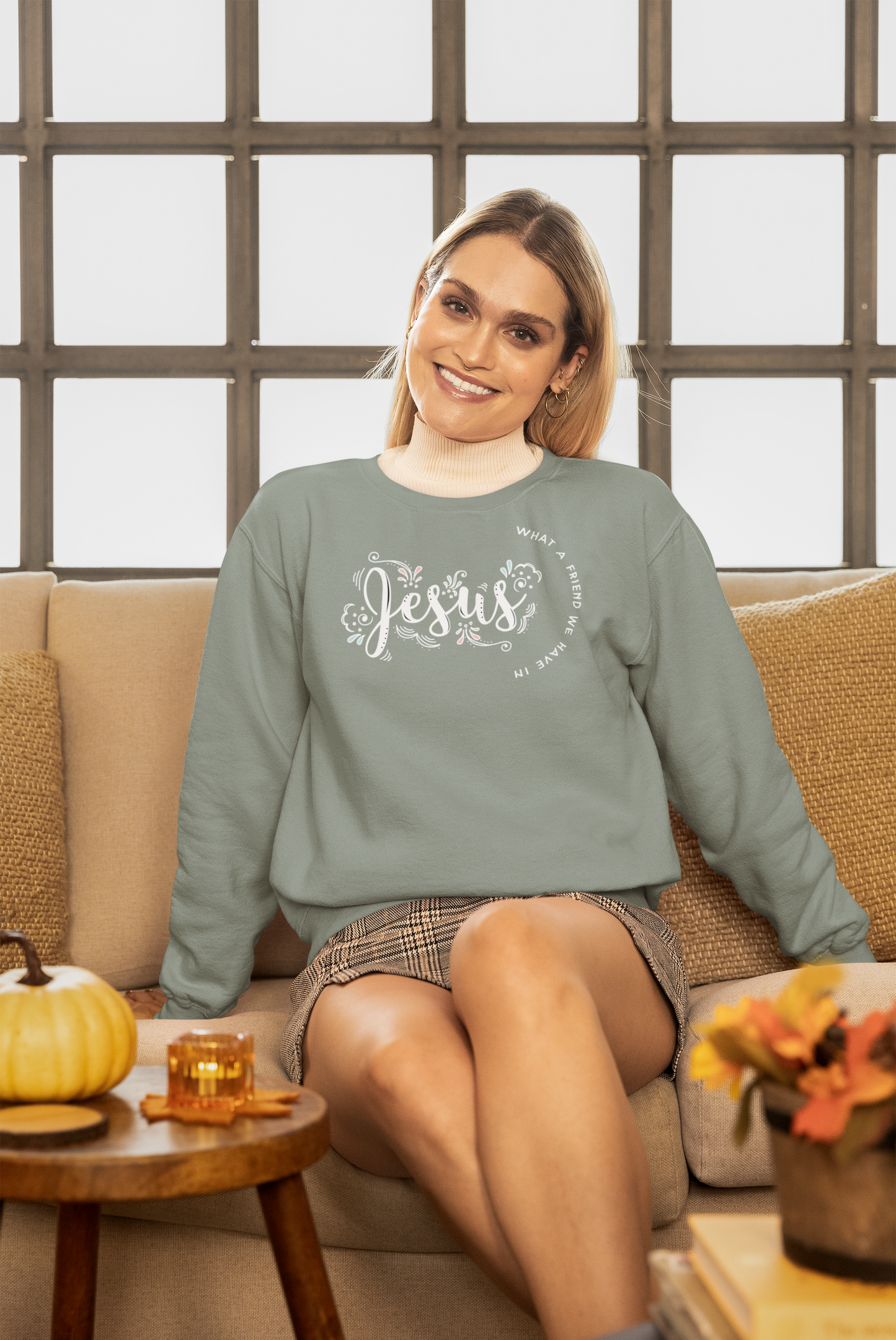 WHAT A FRIEND WE HAVE IN JESUS Crew Neck Sweatshirt