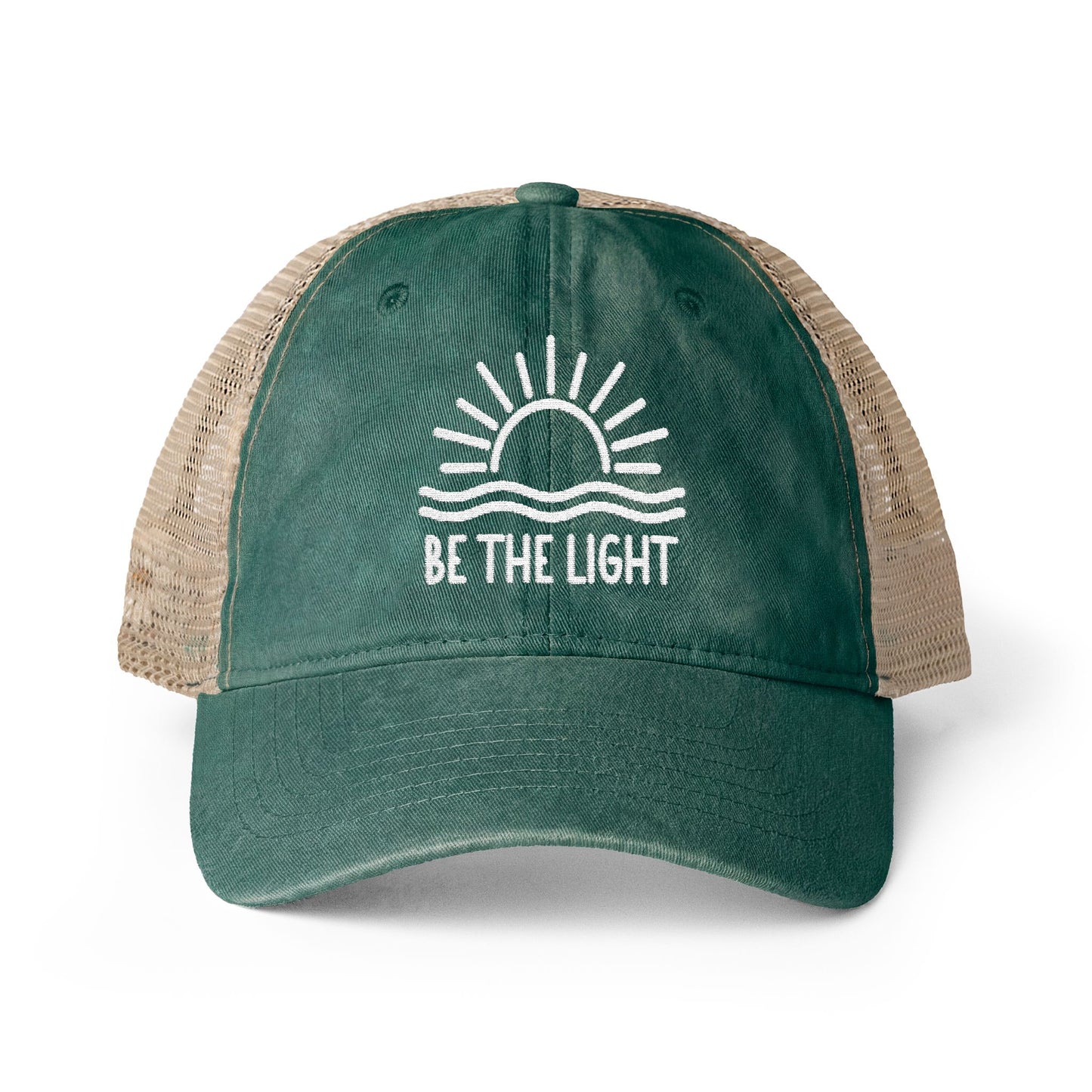 BE THE LIGHT Embroidered Trucker Hat