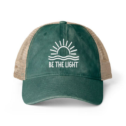 BE THE LIGHT Embroidered Trucker Hat