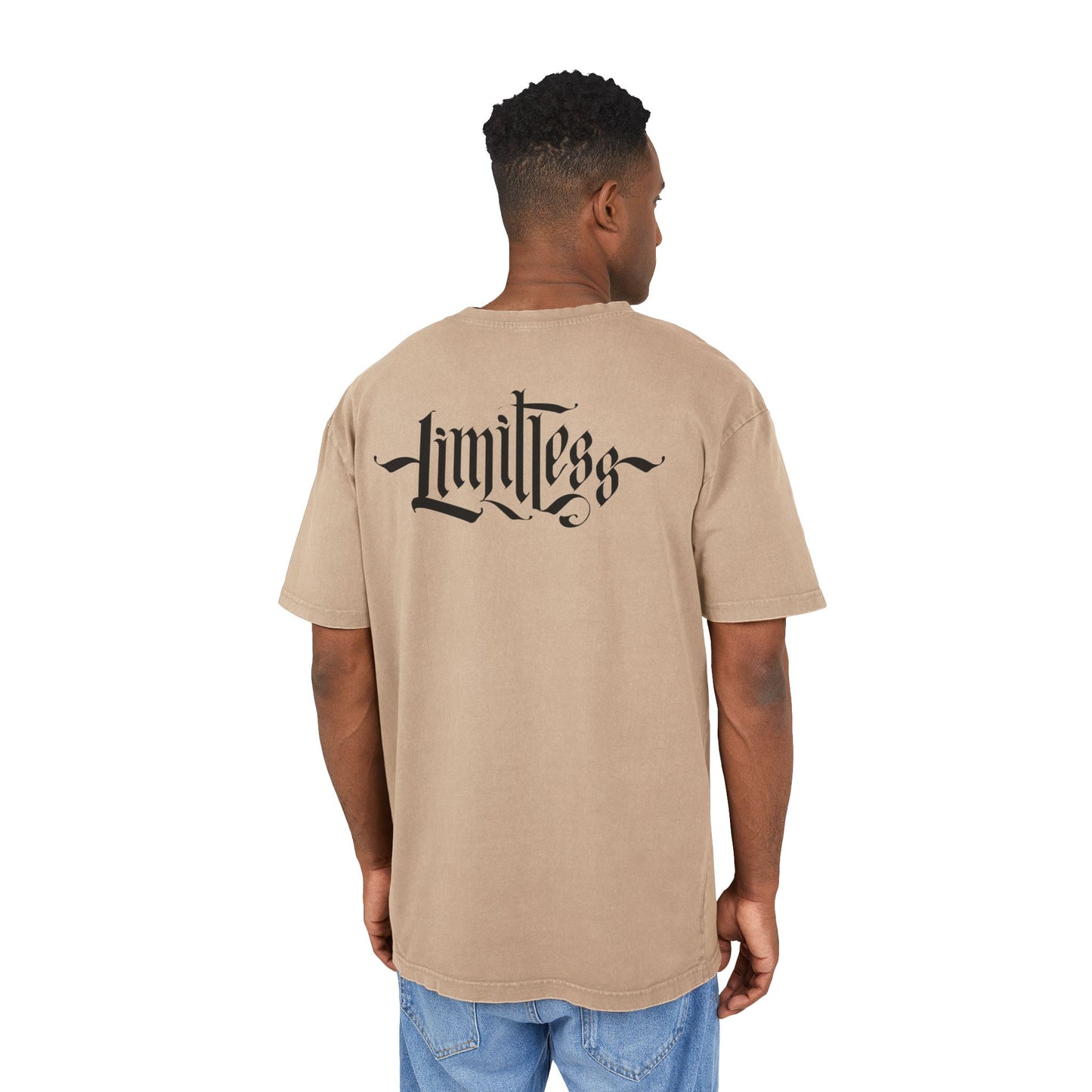 LIMITLESS Oversize Tee Acid Washed Men's