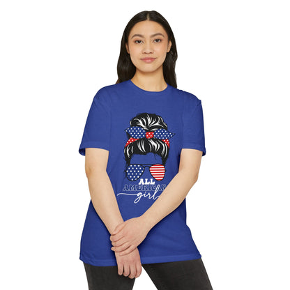 ALL AMERICAN GIRL Unisex CVC Jersey T-shirt