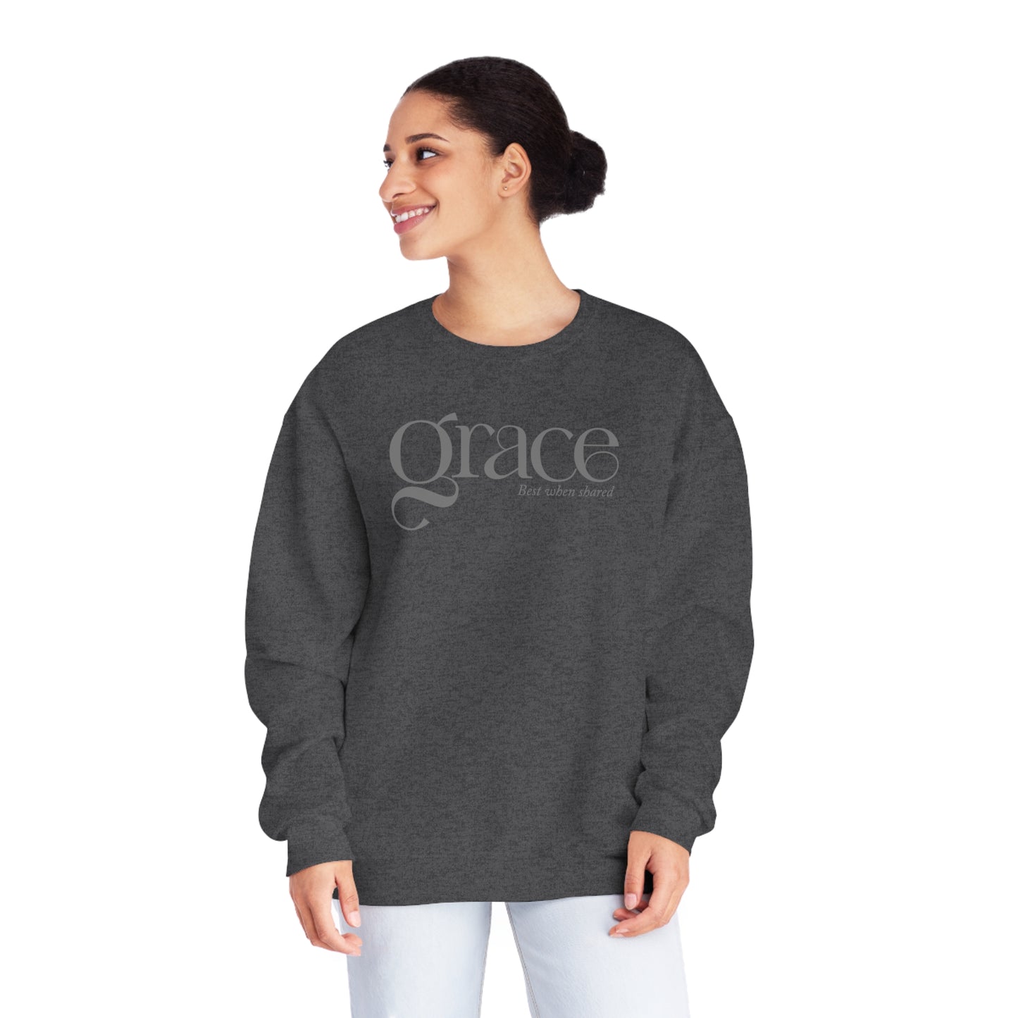 GRACE - BEST WHEN SHARED  Unisex NuBlend® Crewneck Sweatshirt