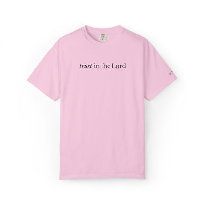 TRUST IN THE LORD - EMBROIDERED Inspirational Garment-Dyed T-Shirt