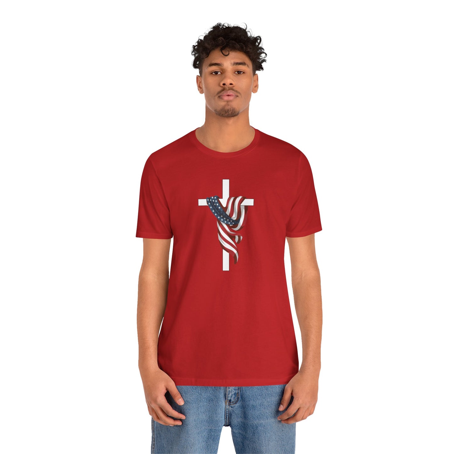 Patriotic Cross Unisex Tee Shirt