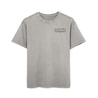 UNDAUNTED Men's Acid Washed Heavy Oversize Tee