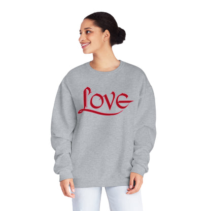 LOVE SWEATSHIRT RED/PINK Unisex NuBlend® Crewneck Sweatshirt