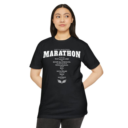 LIFE'S A MARATHON -THEY SHALL RUN AND NOT BE WEARY - TSHIRT