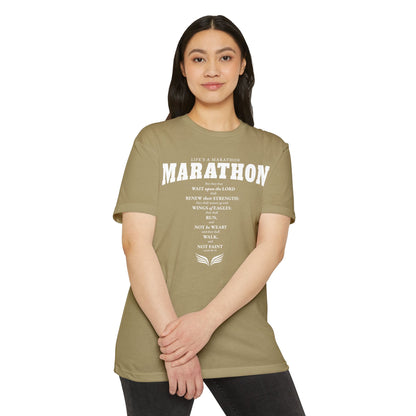 LIFE'S A MARATHON -THEY SHALL RUN AND NOT BE WEARY - TSHIRT