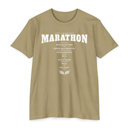 LIFE'S A MARATHON -THEY SHALL RUN AND NOT BE WEARY - TSHIRT