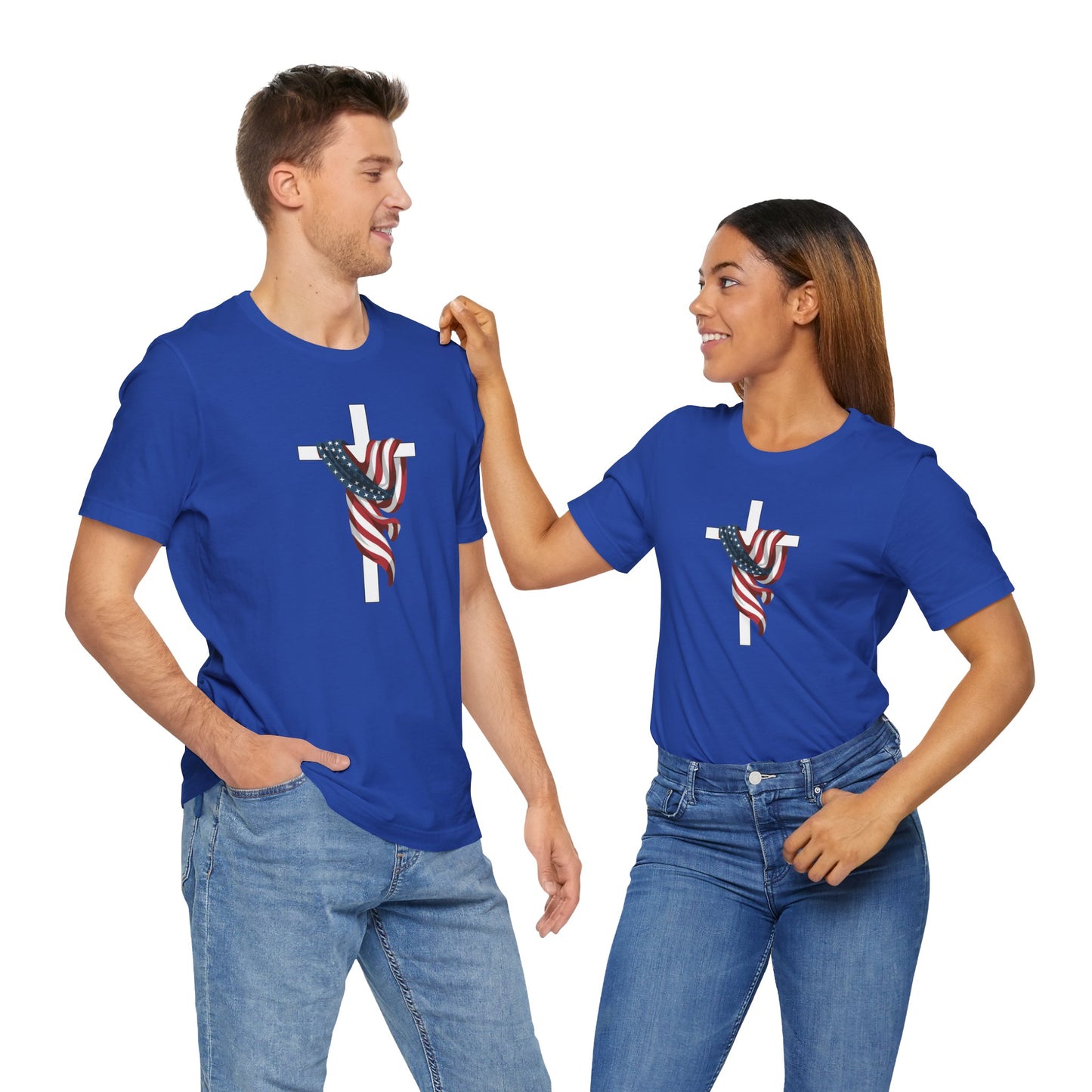 Patriotic Cross Unisex Tee Shirt