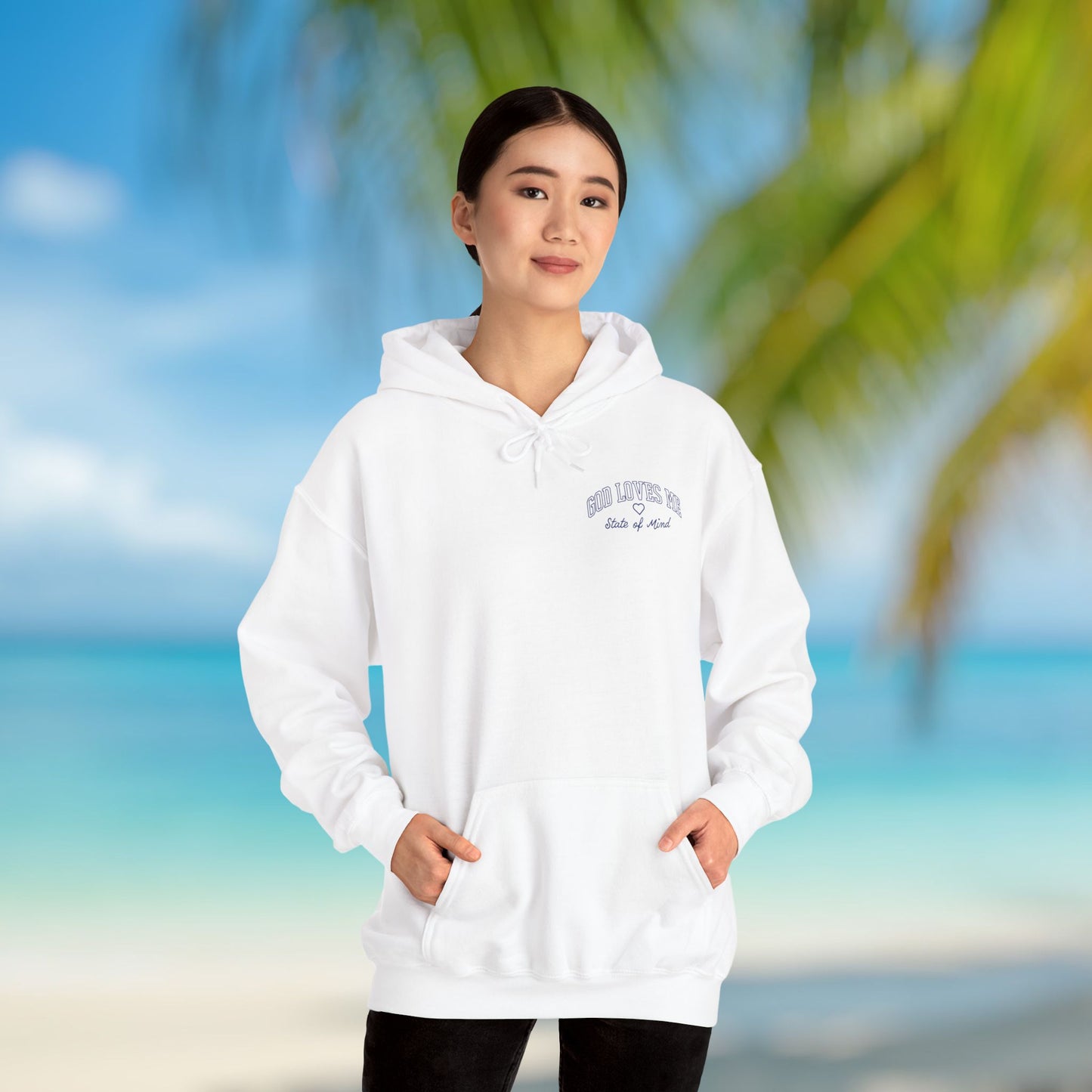 GOD LOVES ME STATE OF MIND Hoodie - Christian Apparel