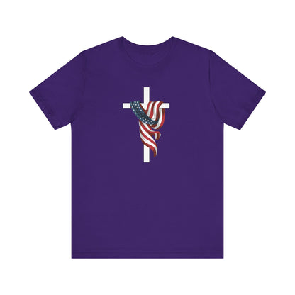 Patriotic Cross Unisex Tee Shirt