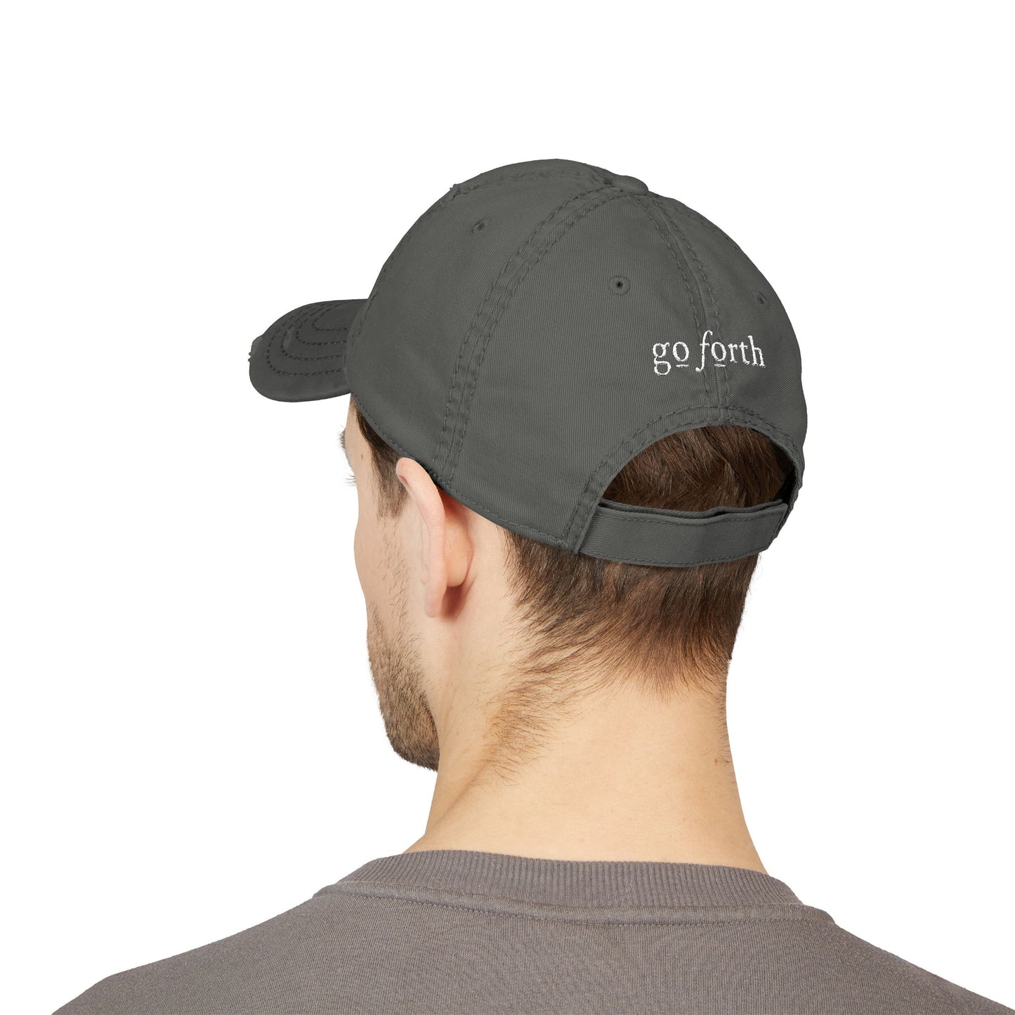 Forged Embroidered Distressed Dad Hat – Rustic Hammer Logo Cap