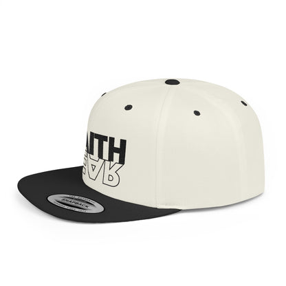 FAITH OVER FEAR Faith-Inspired Flat Bill Snapback Hat,