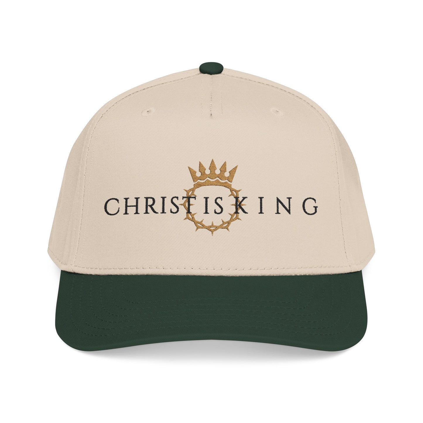 Christ Is King Baseball Cap — Christian Crown Embroidered Hat