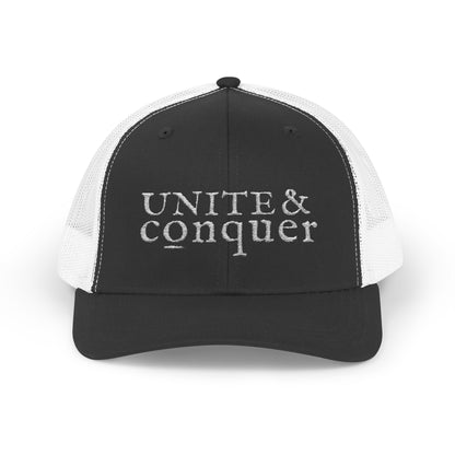 UNITE AND CONQUER Snapback Trucker Cap