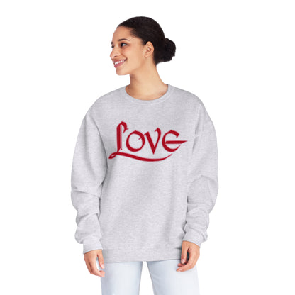 LOVE SWEATSHIRT RED/PINK Unisex NuBlend® Crewneck Sweatshirt