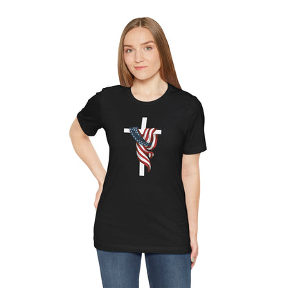 Patriotic Cross Unisex Tee Shirt