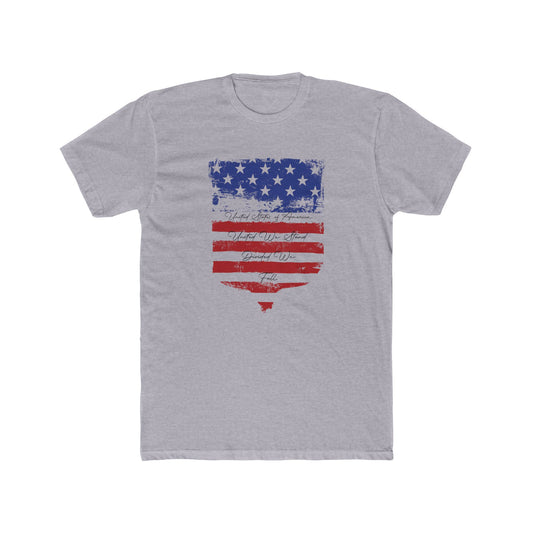 UNITED WE STAND DIVIDED WE FALL  Unisex Cotton Crew Tee