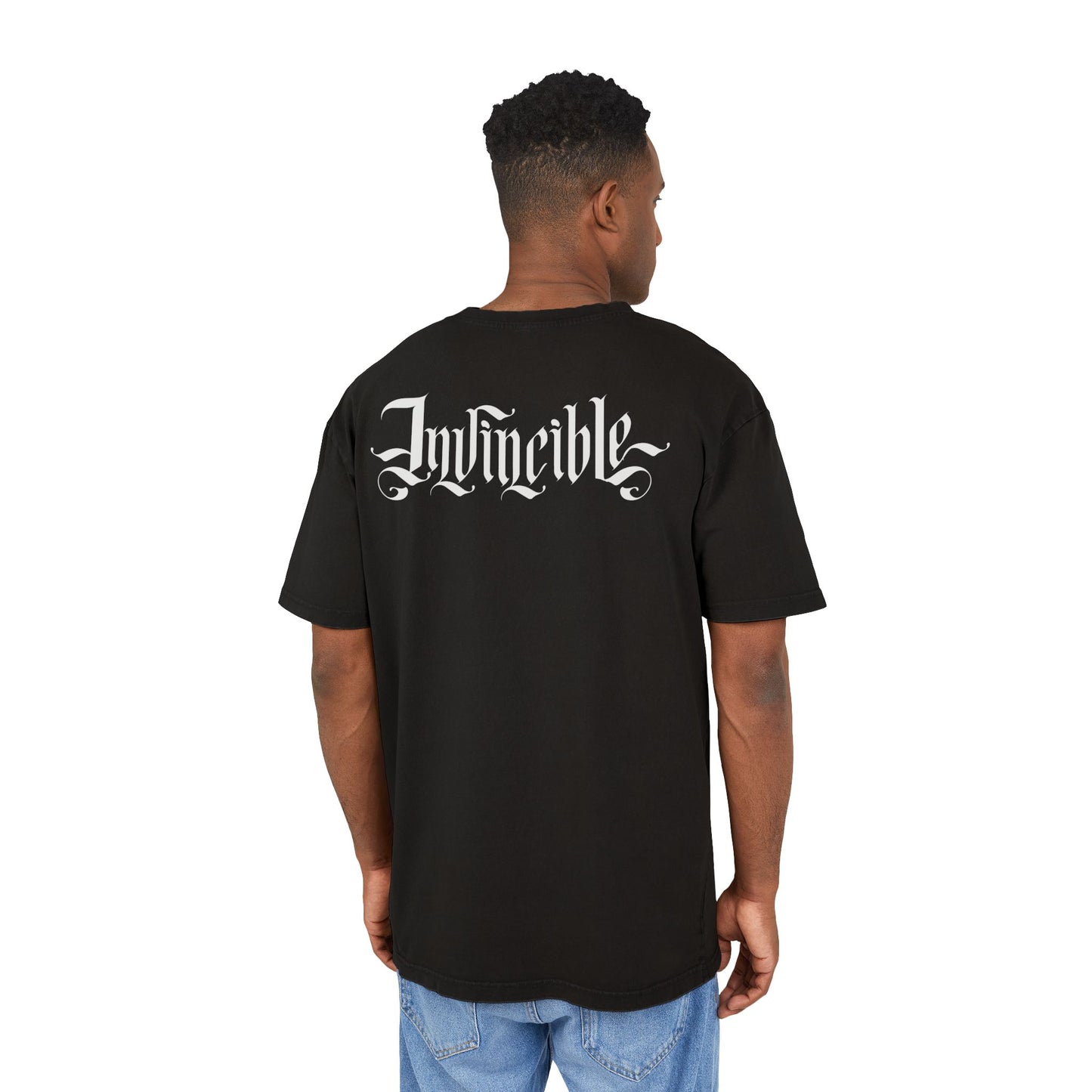 INVINCIBLE Men's Acid Washed Heavy Oversize Tee