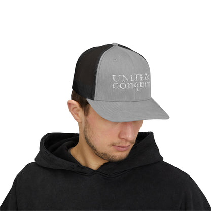 UNITE AND CONQUER Snapback Trucker Cap