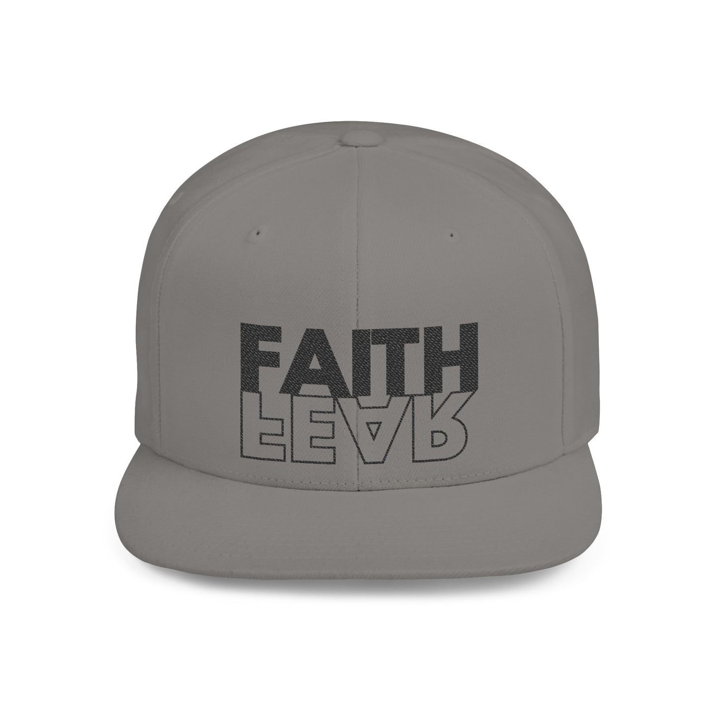 FAITH OVER FEAR Faith-Inspired Flat Bill Snapback Hat,