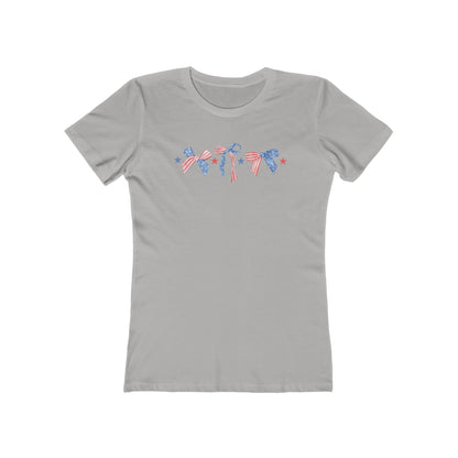 USA PATRIOTIC BOWS  Tee for Women