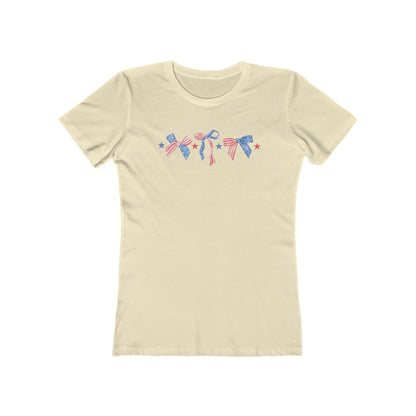 USA PATRIOTIC BOWS  Tee for Women