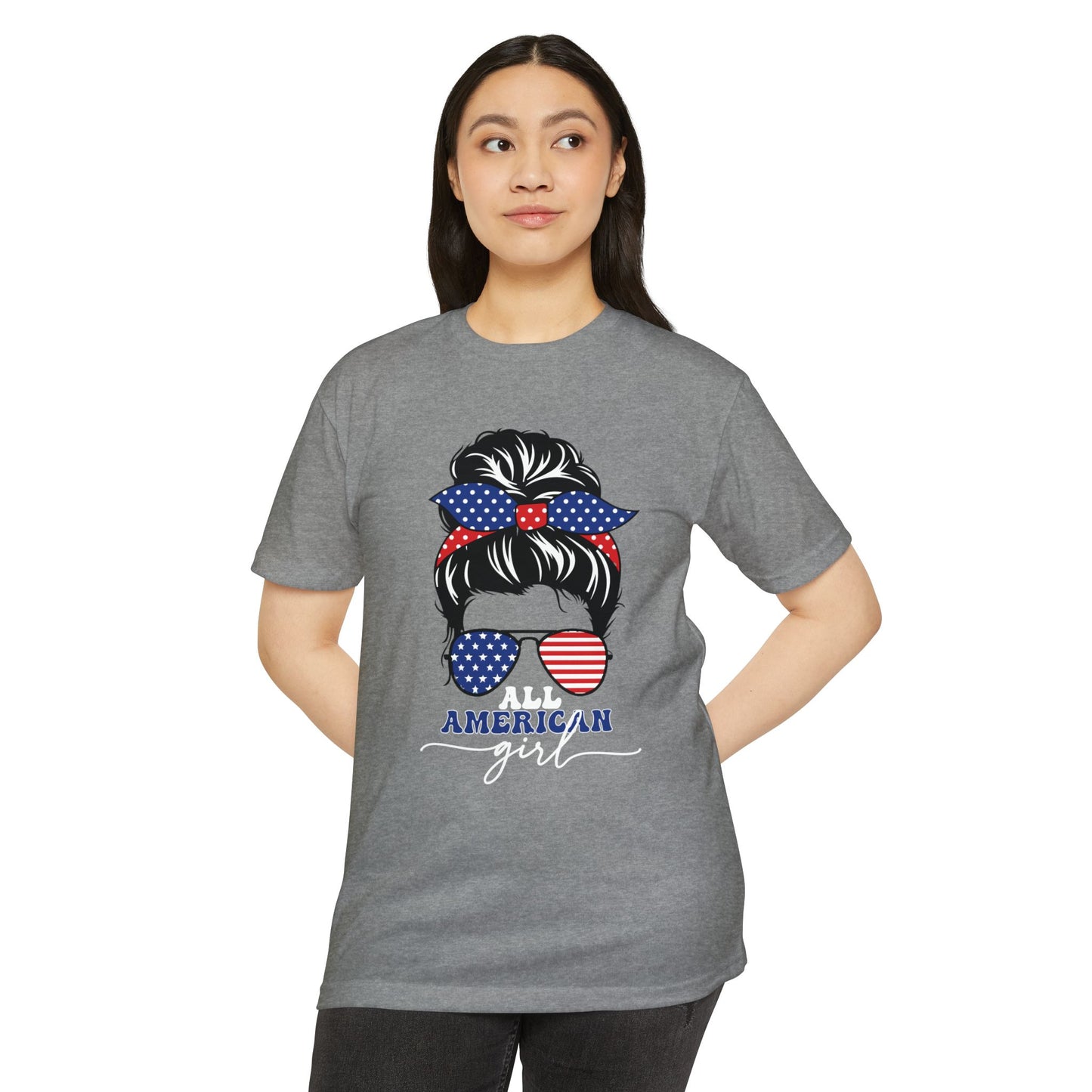 ALL AMERICAN GIRL Unisex CVC Jersey T-shirt